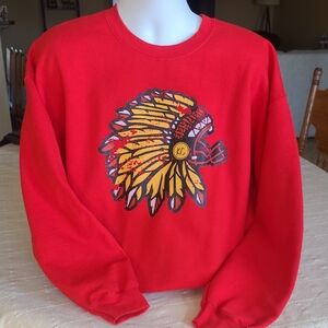 KC CHIEFS Gildan Heavy Blend Red Womens Sweatshirt